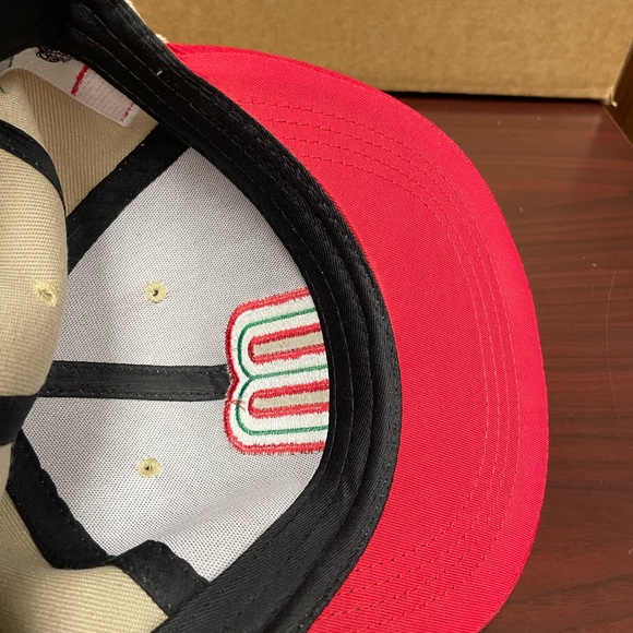 Mexico Snapback Hat Flag 3D M Embroidery Mexico Baseball Acrylic Cap Tan Khaki - Picture 5 of 5